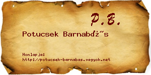 Potucsek Barnabás névjegykártya